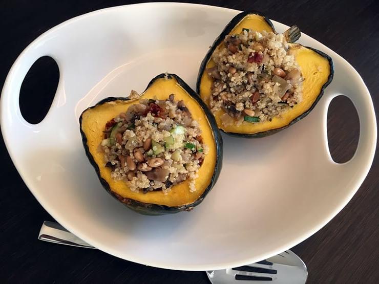 Zucca Acorn Ripiena di Quinoa