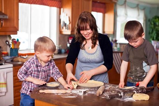 Aimee Wimbush-Bourque, che cucina con i suoi figli