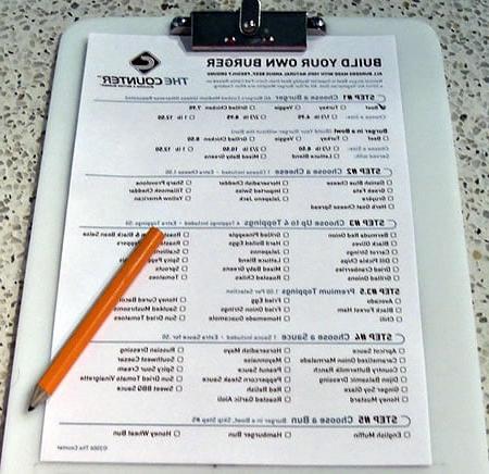 Il Menu di The Counter