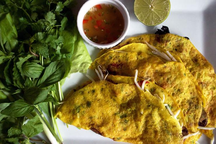 Banh Xeo Crepes Vietnamite con Ripieno