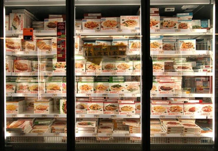 Freezer full of ultra-processed "Lean Cuisine"