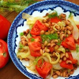 Alla scoperta della dieta greca (e fagioli dall'occhio nero al finocchio) 2 Fagioli dall'Occhio Nero con Finocchio