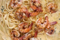 Golden Pumpkin Shrimp Alfredo