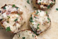 Velvety Garlic Scallops