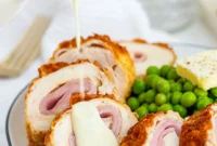 Golden-Crusted Ham & Cheese Chicken