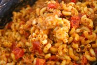 Hearty Slow Cooker Cheesy Beef Goulash