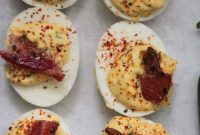 Sweet & Spicy Bacon Deviled Eggs