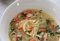 Bright Lemon Chicken Orzo Soup
