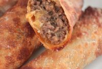 Crispy Air Fryer Cheeseburger Egg Rolls