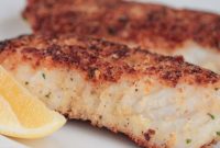 Crispy Golden Parmesan Halibut