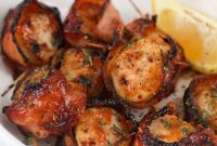 Smoky Air Fryer Bacon Wrapped BBQ Scallops