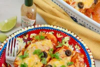 Cheesy Beef Enchilada Bake