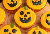 Carved Pumpkin Cupcake Delights