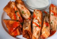 Crispy Buffalo Chicken Egg Rolls