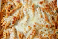 Cheesy Baked Ziti with Spinach