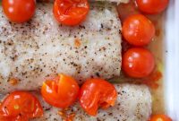Oven Baked Mahi Mahi with Burst Tomatoes