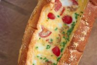 Stuffed Egg Bread Boats