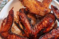 Sticky Honey Baked Turkey Wings