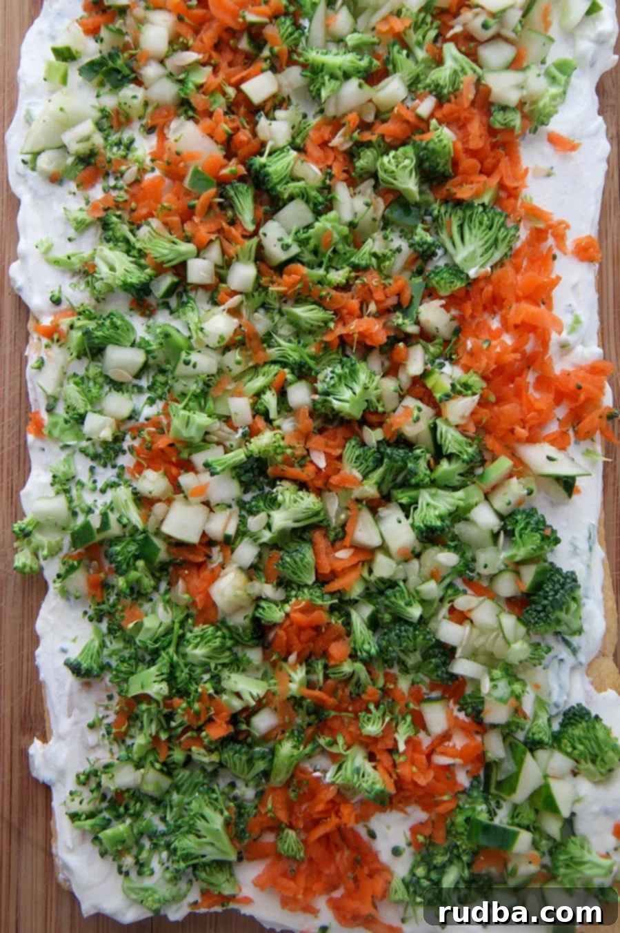 veggie bars on a wooden board.