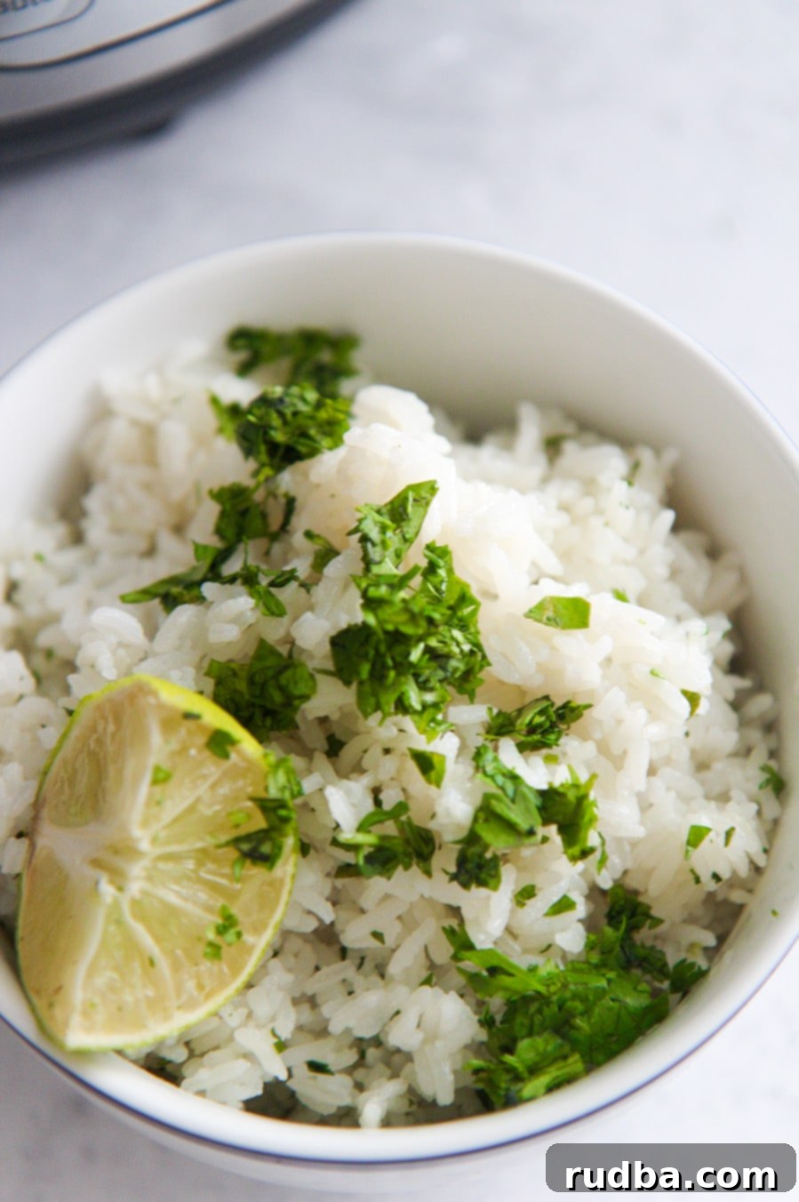 a bowl of cilantro lime rice