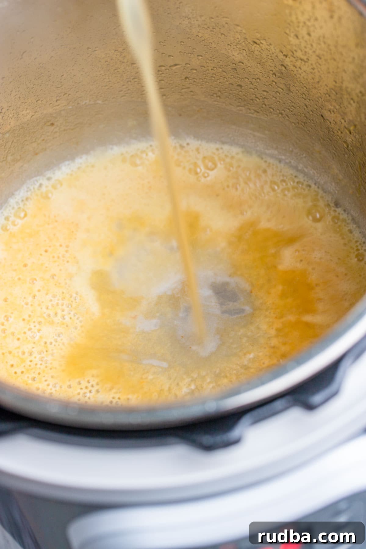 gravy in the instant pot. After cooking the chicken, ready to be served.