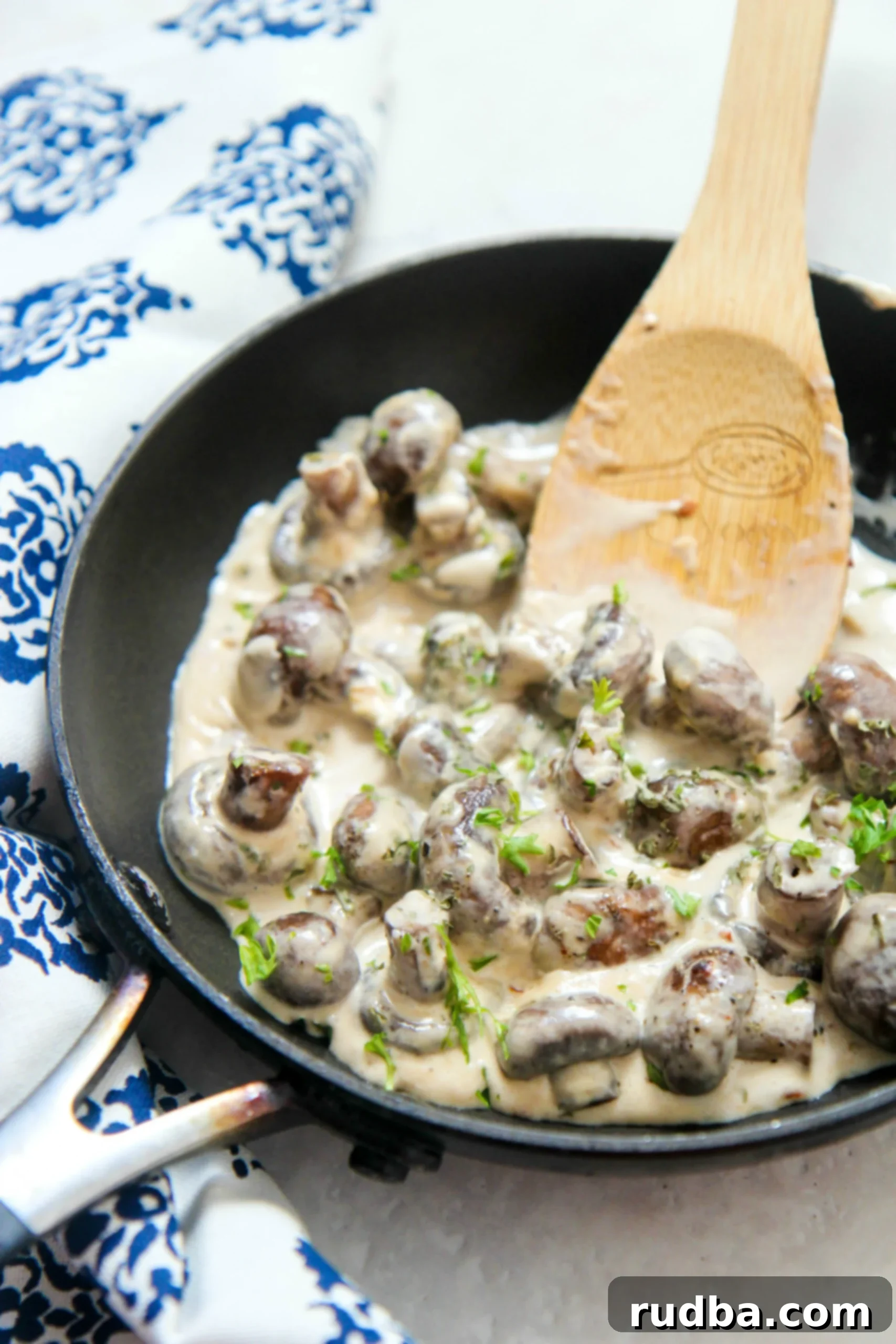 Creamed Mushrooms from Cooked by Julie, perfect for holidays