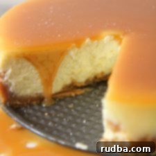 Decadent Salted Caramel Cheesecake 8 A delicious slice of homemade Salted Caramel Cheesecake, beautifully topped.