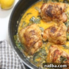 Zesty Lemon Spinach Chicken 4 Lemon Spinach Chicken recipe card image
