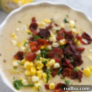 Creamy Instant Pot Crab and Corn Chowder 2 instant pot crab and corn chowder in a bowl up close.