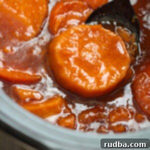 slow cooker candied yams up close.