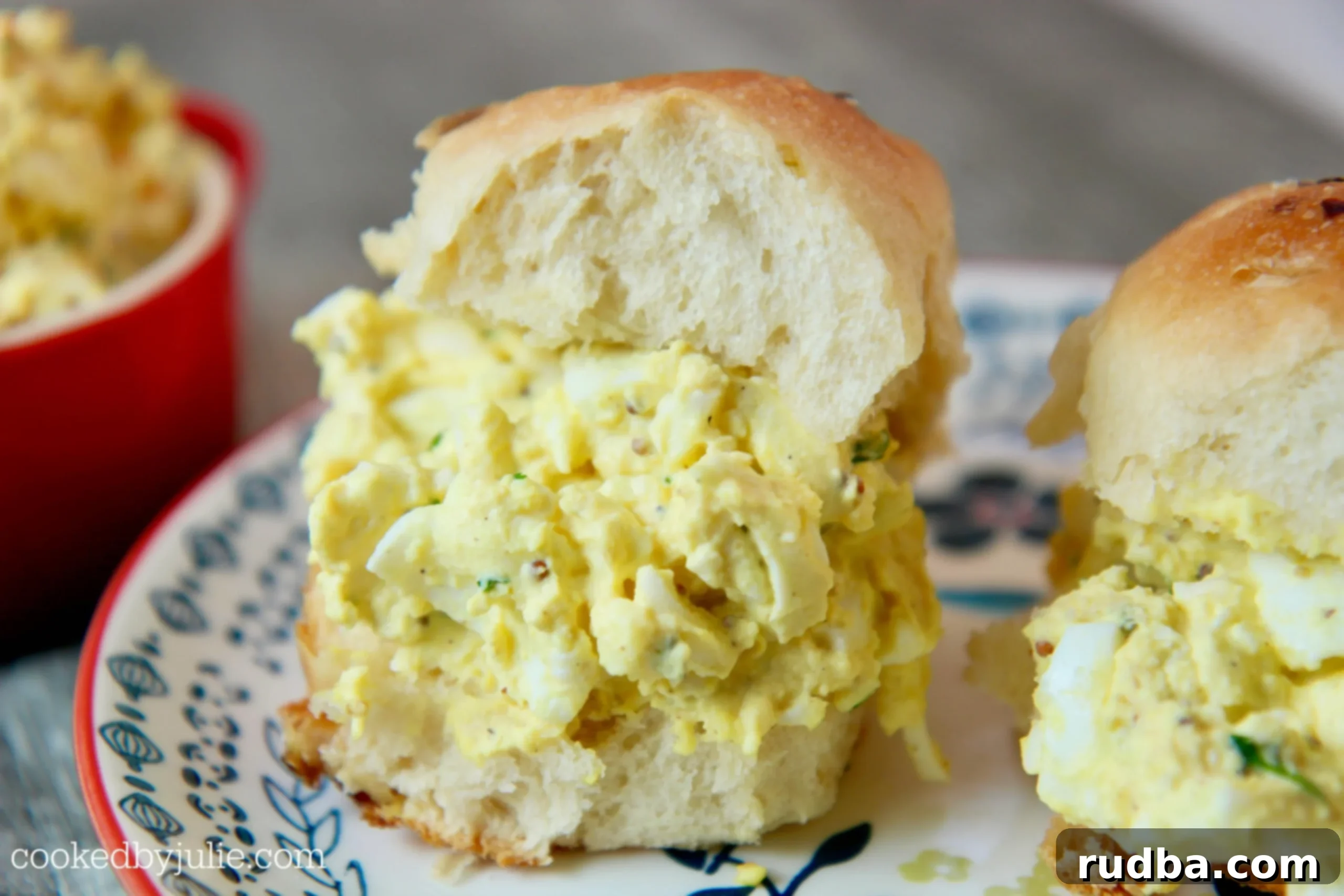 Egg salad sandwiches are a perfect busy weeknight meal or picnic lunch.