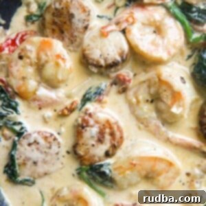 Irresistible Shrimp Creations 14 Tuscan shrimp and scallops up close.