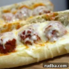 Meatball Parm Hero 3 Meatball Parmesan Sandwich