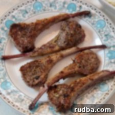 cooked lamb chops