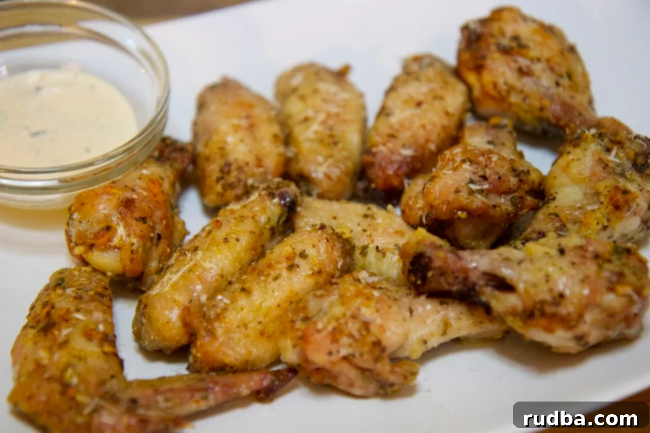 Deliciously crispy baked garlic parmesan wings, better than any restaurant!