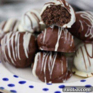 oreo balls on a plate.