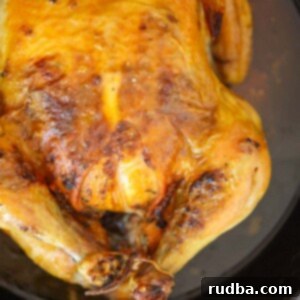 Golden Havana Roast Chicken 2 Cuban butter roast chicken in a cast iron skillet.