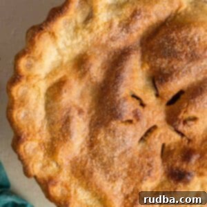 Warm Spiced Apple Pie 8 A slice of freshly baked classic apple pie with a golden crust.