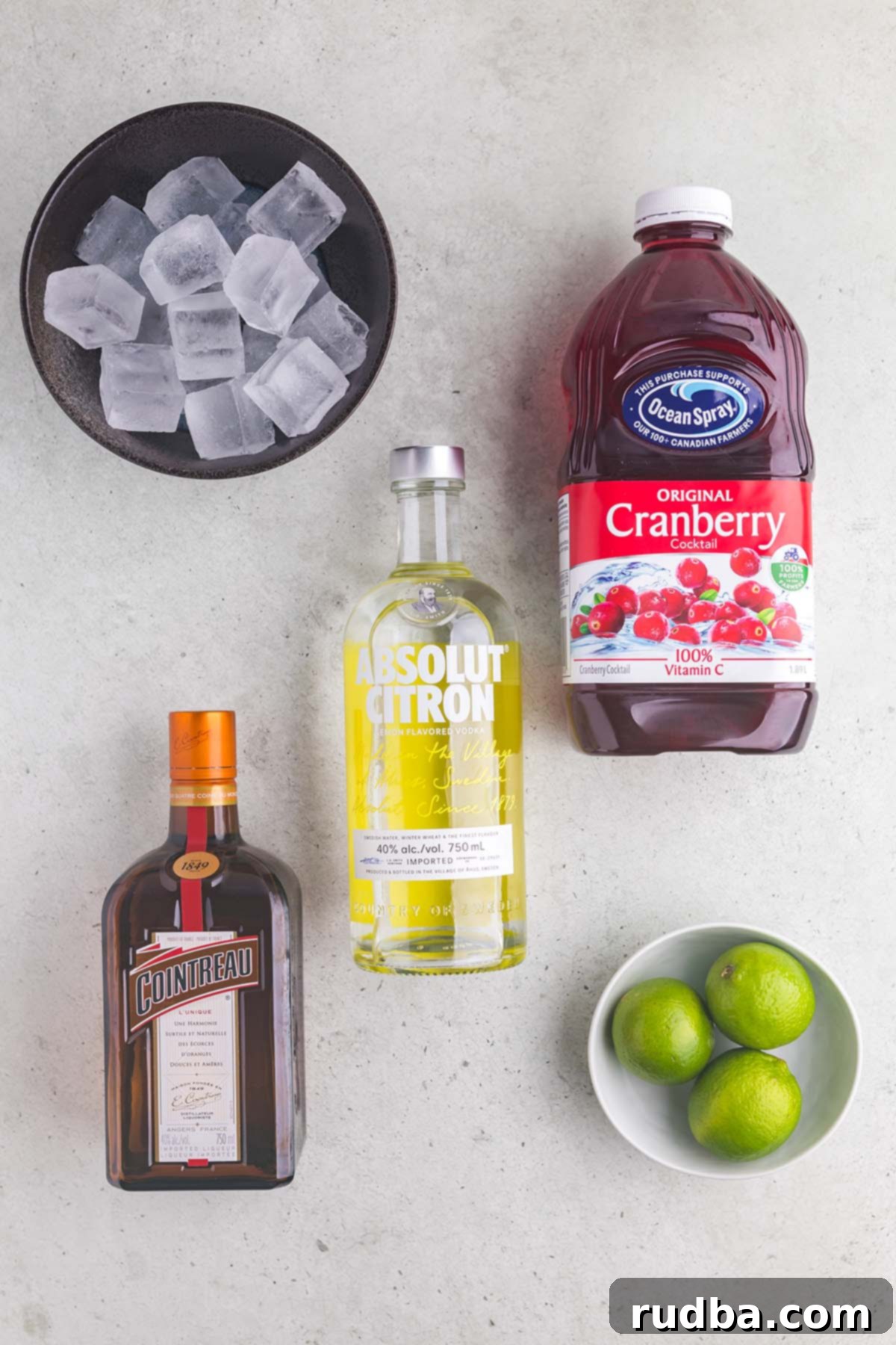 Classic Cosmopolitan Cocktail Recipe 3 Ingredients for a cosmopolitan.