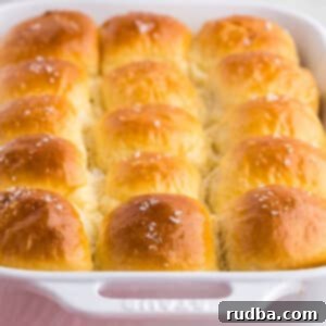 Baked parker house rolls with honey butter on the side.