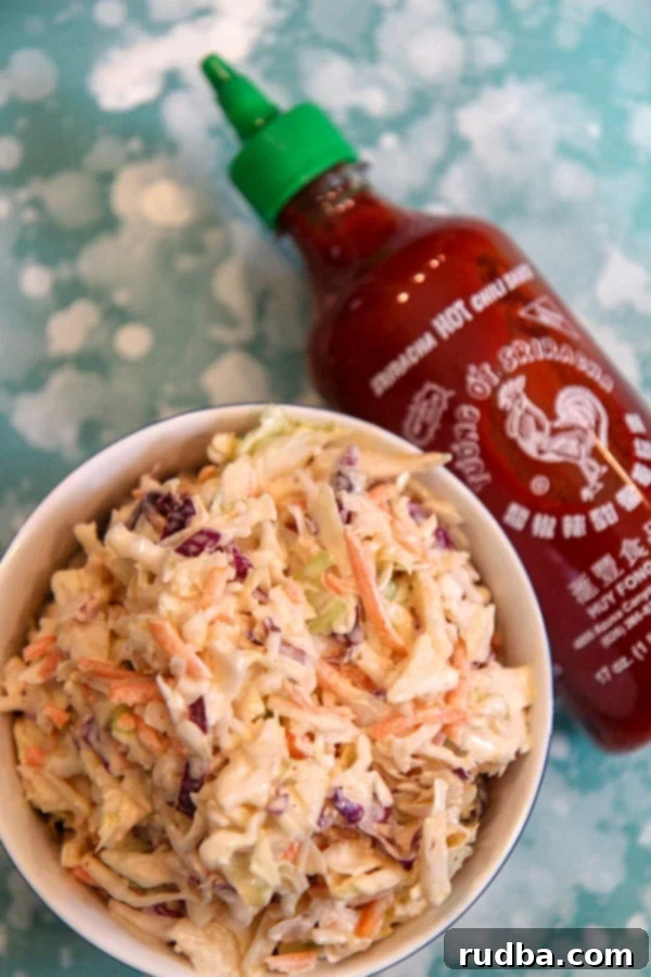 Sriracha Slaw - spicy and sweet