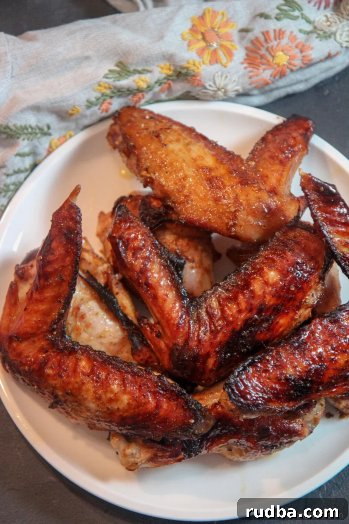 Deliciously crisp honey roasted turkey wings with a sticky glaze