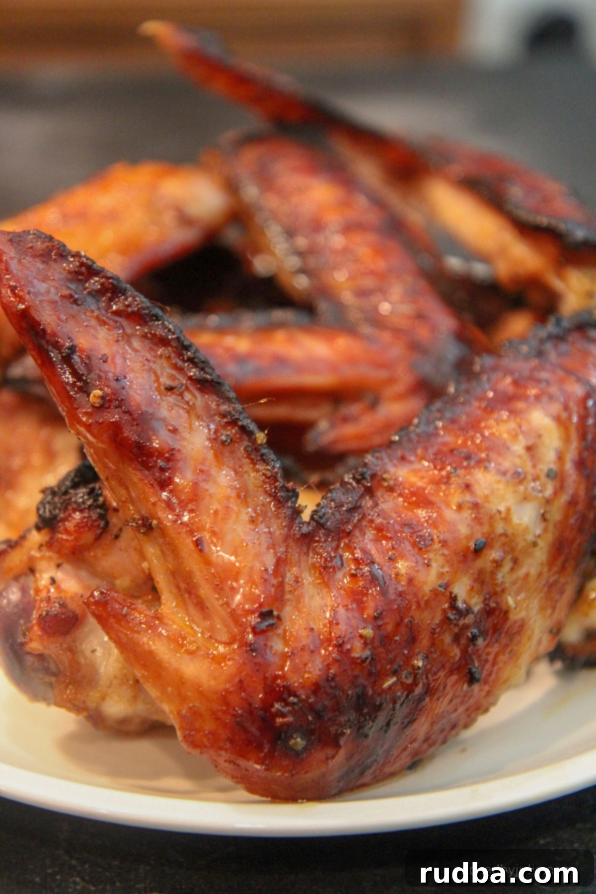Juicy baked honey turkey wings glazed to perfection