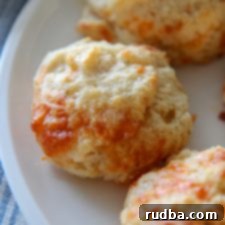 cheese biscuits on a white plate