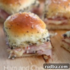 Baked Ham and Cheese Sliders
