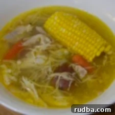 Havana Chicken Noodle Soup 3 Cuban Chicken Noodle Soup served in a bowl