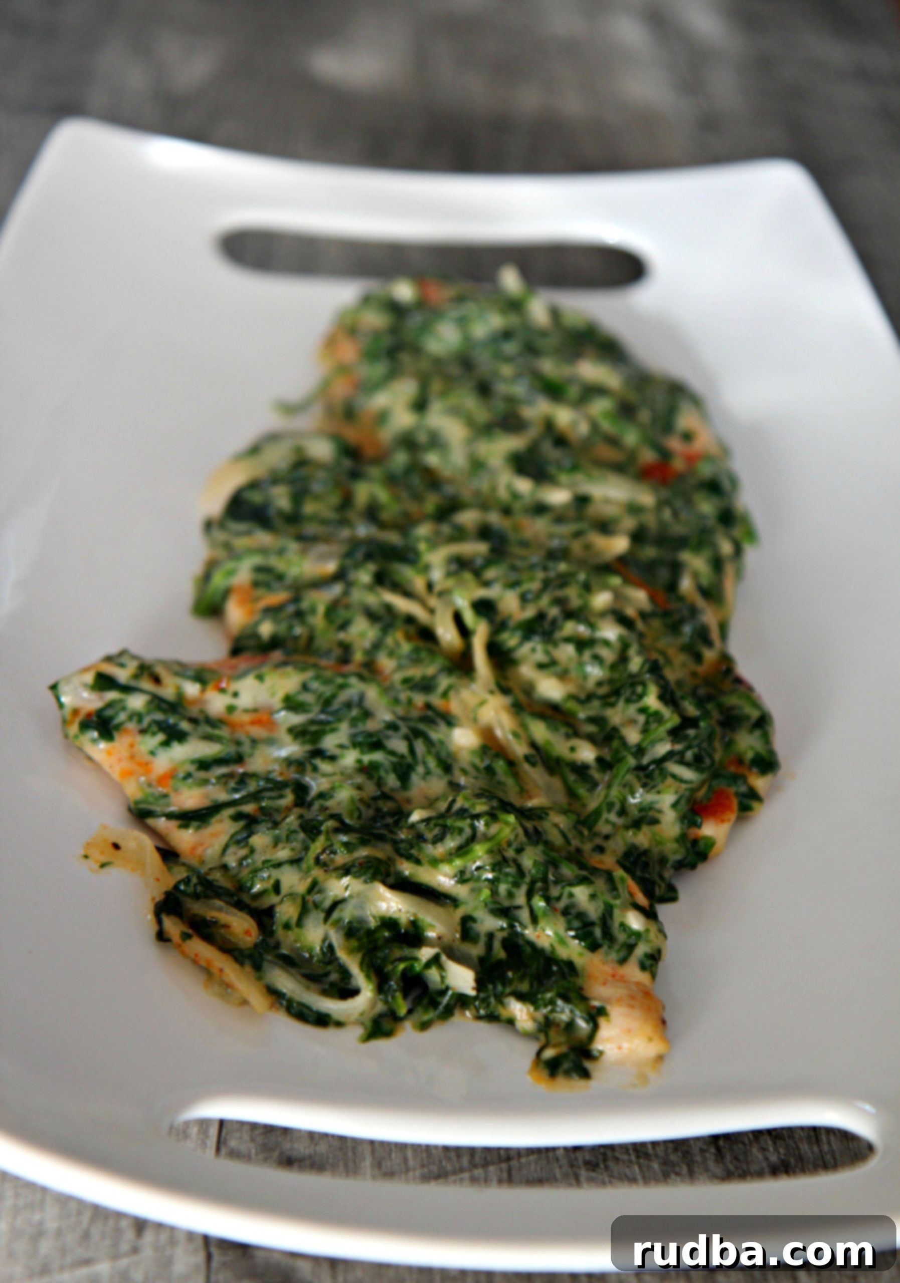 Creamy Spinach Chicken doesn't need a side, it's good on its own.