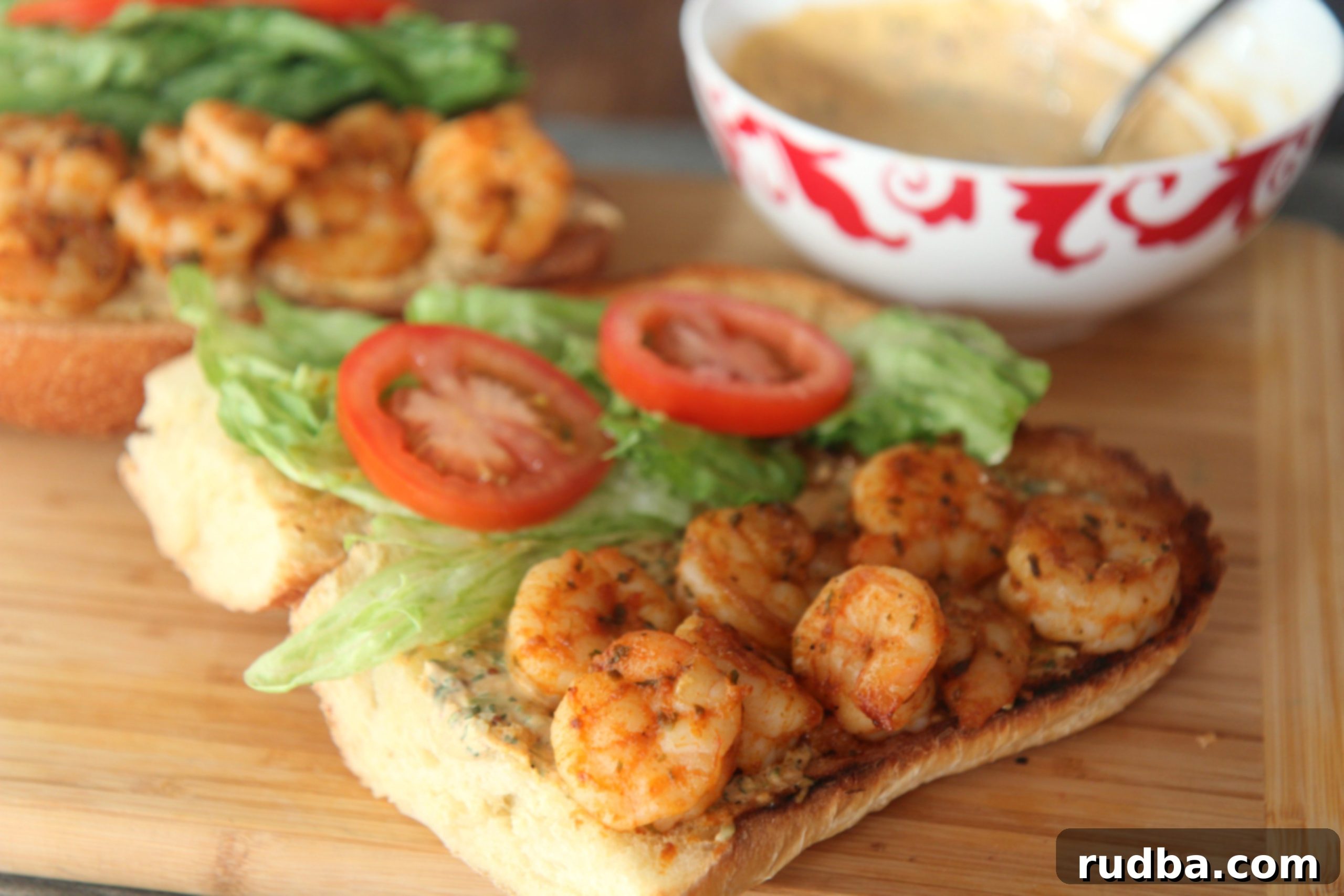 Remoulade and a po'boy sandwich 