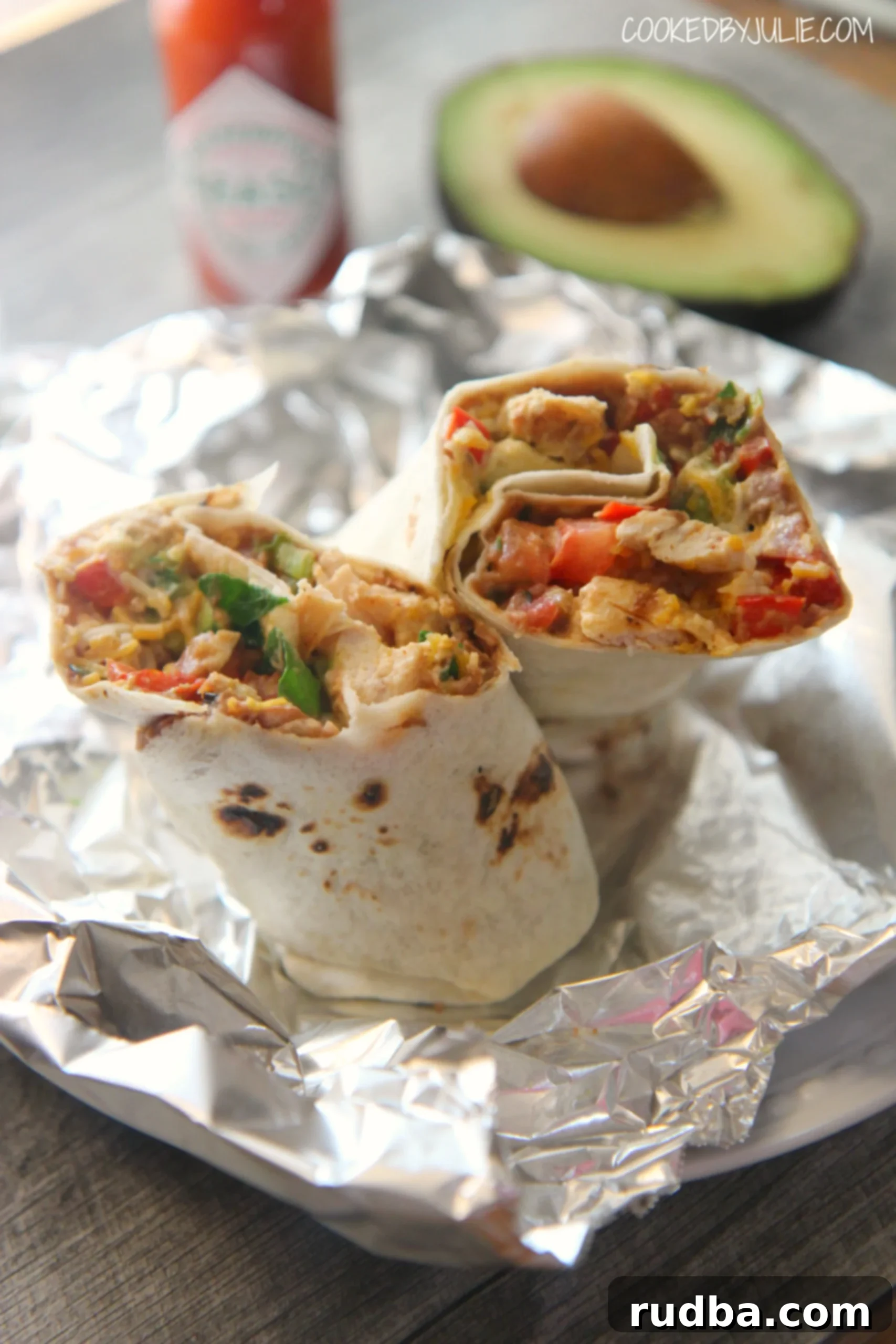 Tex-Mex Grilled Chicken Wrap | Cooked by Julie
