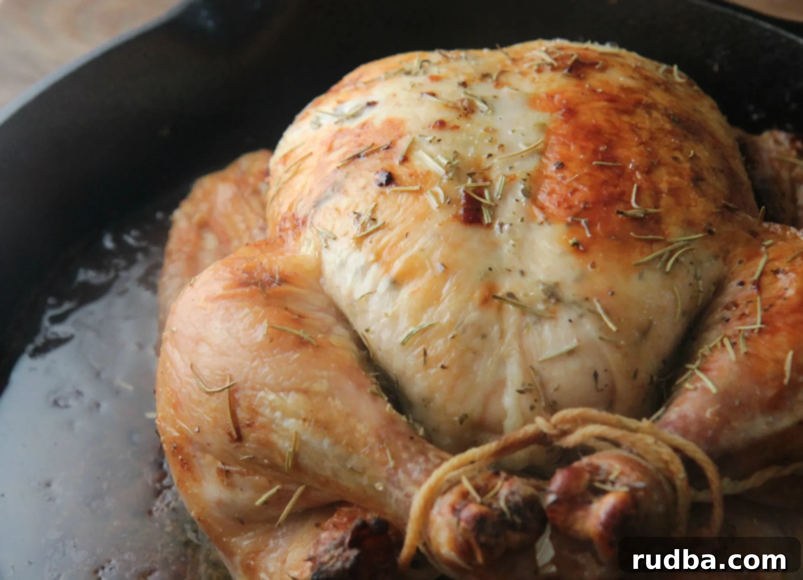 This juicy roasted chicken recipe leaves the skin crispy and flavor with moist and juicy, perfectly cooked meat